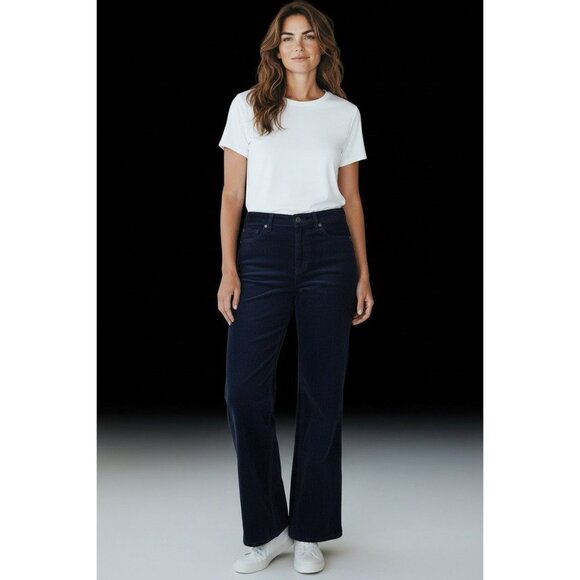 GAP navy corduroy baby boot mid rise pants 29 8R 30” inseam - Picture 2 of 5